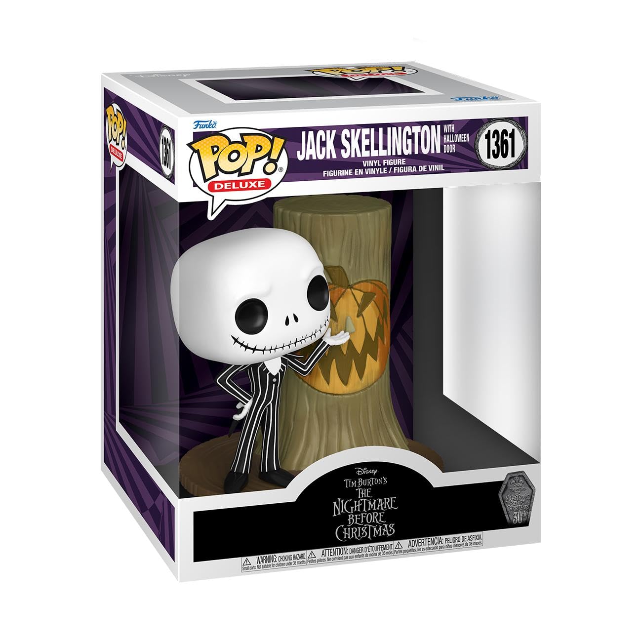 Funko Pop Deluxe Jack Skellington with H Town Door ready for display and Disney fans