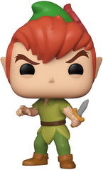 Funko Pop! Disney 65th Peter Pan Green front view, great for display on shelves.