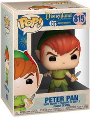 Funko Pop! Disney 65th Peter Pan Green side view, pairs with other Disney 65th collectibles.