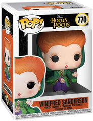 Funko Pop Disney Winifred Flying detail face, perfect for close-up display fans