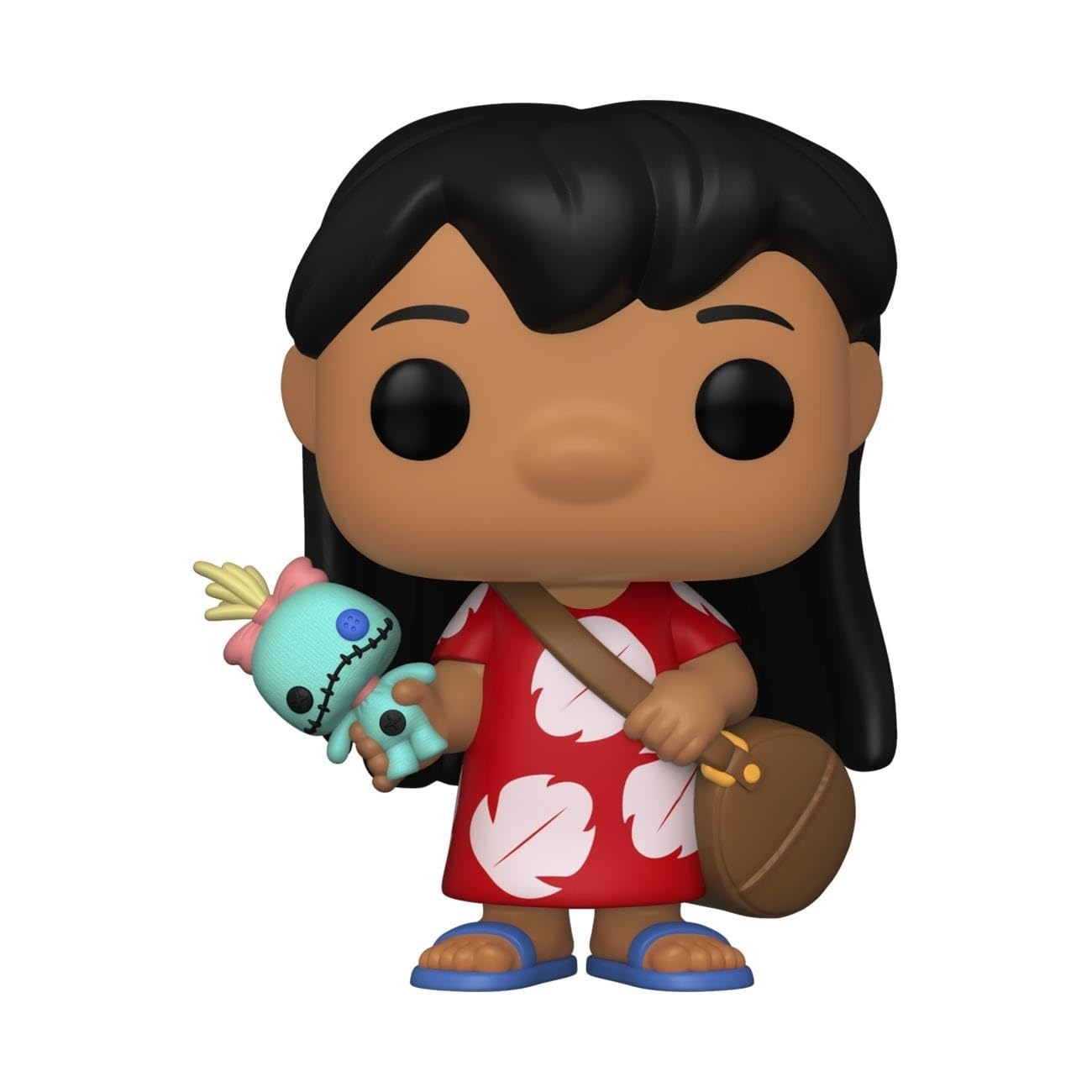 Funko Pop Disney Lilo with Scrump side view captures playful pose for collectors.