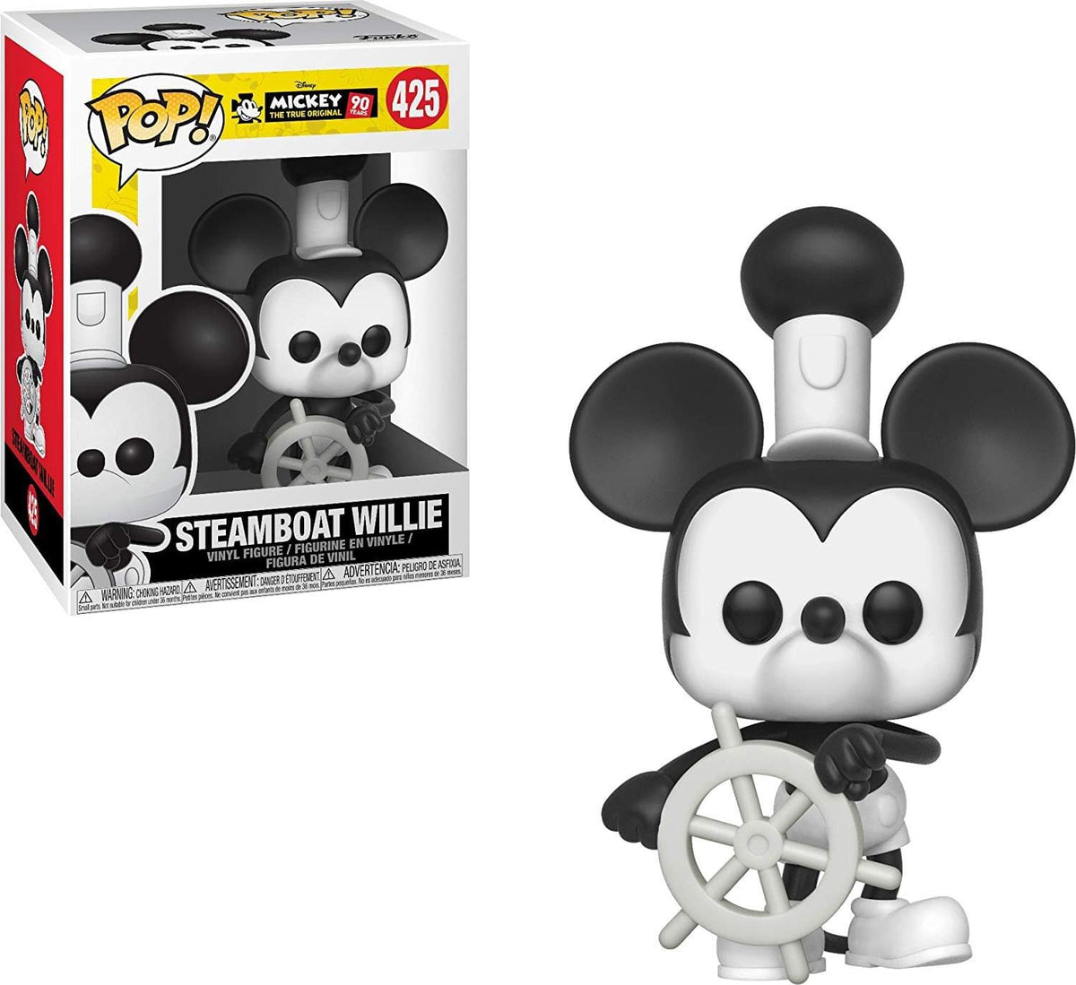 Funko Pop Disney Mickey 90th Steamboat Willie figure ideal for display and collection