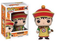 Funko Pop Dragon Ball Z Gohan figure on display, ideal for desk decor and collectors.