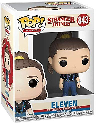 Funko Pop Eleven with Suspenders front view, great centerpiece for Stranger Things fans