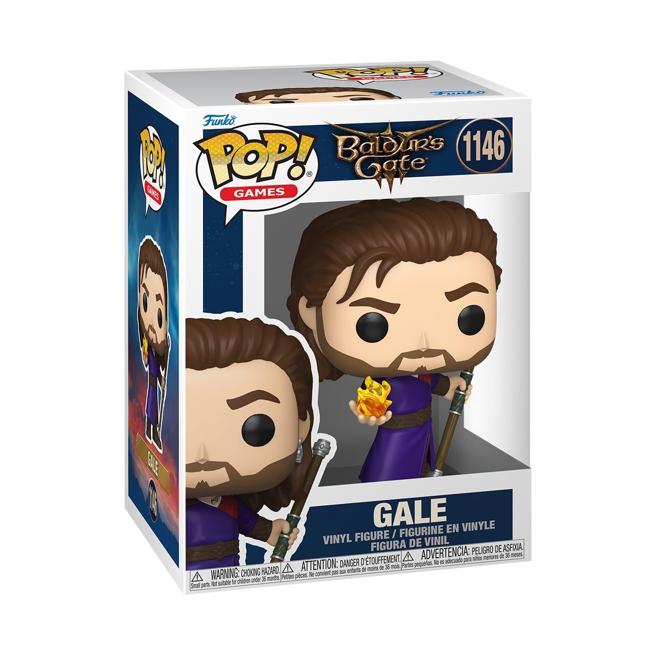 Funko Pop! Gale figure from Baldur's Gate 3 ready for shelf display