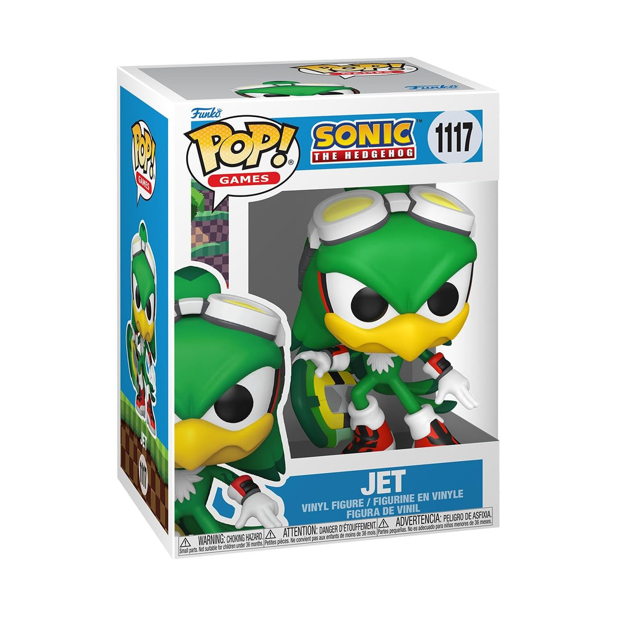 Funko Pop! Games Sonic Jet The Hawk figure, compact display-ready and vivid.