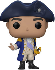 Funko Pop! Hamilton George Washington close-up shows vibrant multicolor details for display.