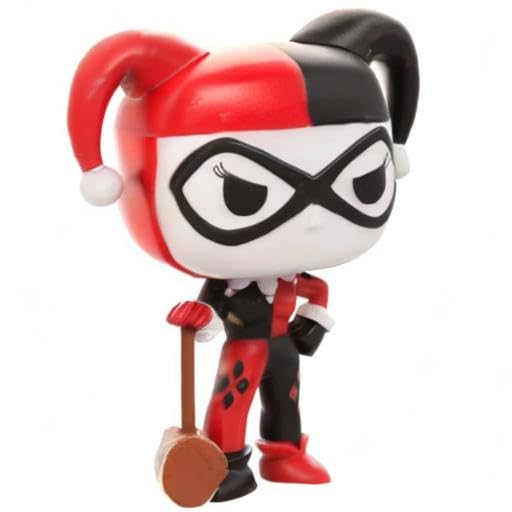 Funko Pop Harley Quinn with Mallet close-up shows vibrant colors.