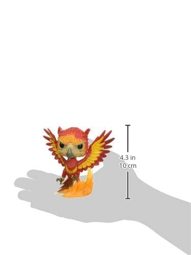 Close-up of Funko Pop! Harry Potter Fawkes figure detailing phoenix feathers.