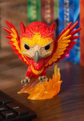 Funko Pop! Harry Potter Fawkes figure on a desk for easy display.