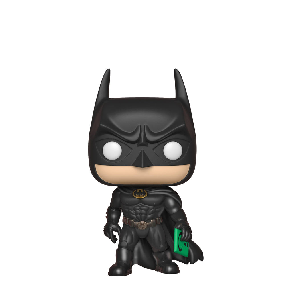 Funko POP! Batman 1995 side view emphasizes compact size for desk display.