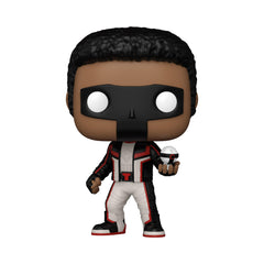Close-up of Mr. Terrific detailing enhances shelf presentation.