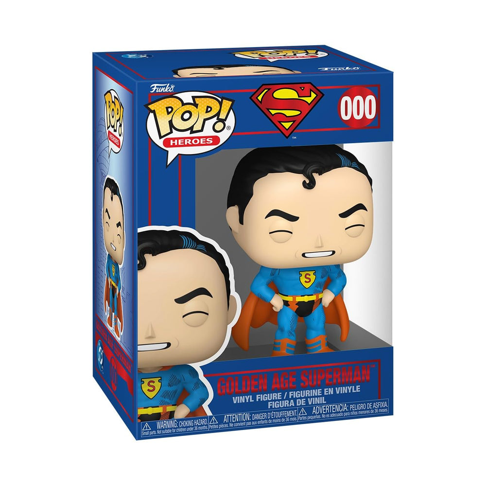 Funko Pop! Heroes Shield Through The Ages Superman front view for display