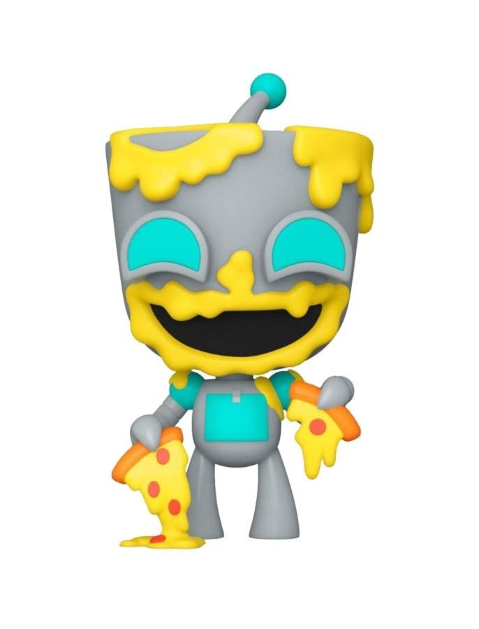 Close-up of GIR Eating Pizza on Funko Pop Invader Zim Special Edition for display