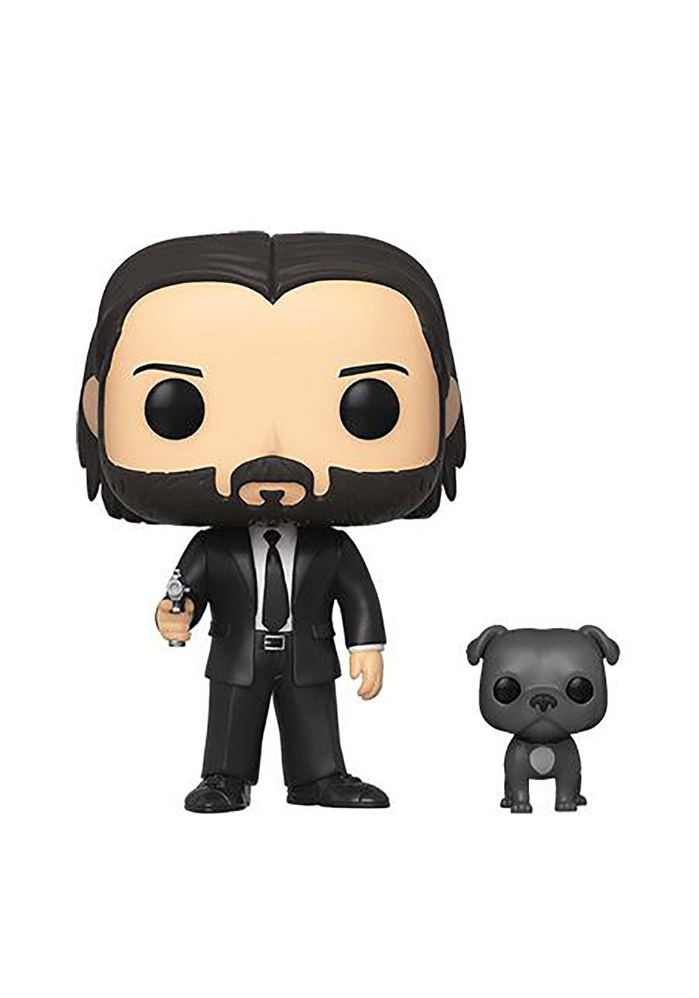 Funko Pop! John Wick window display box showcases collectible packaging.