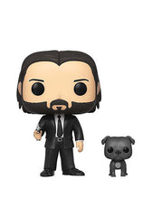 Funko Pop! John Wick window display box showcases collectible packaging.