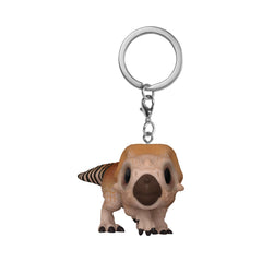 Funko Pop! Aquilops mini figure keychain brightens backpacks with Jurassic World flair and everyday convenience.