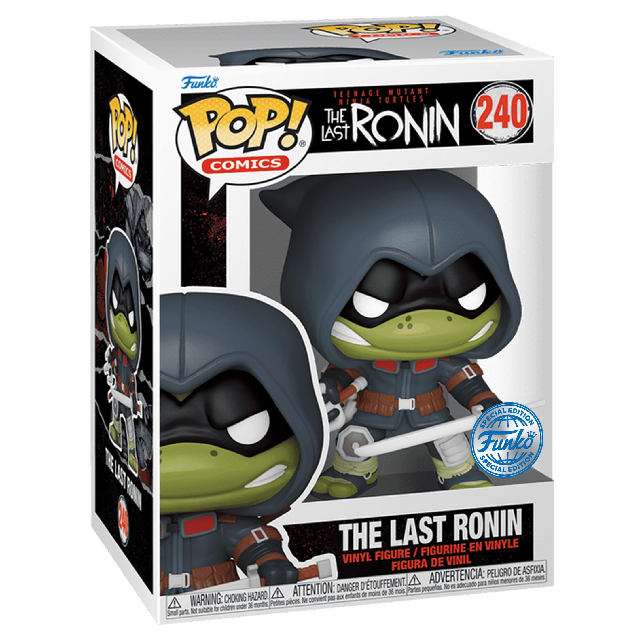 Funko Pop! The Last Ronin front view, ideal display piece for TMNT fans and shelf collectors.