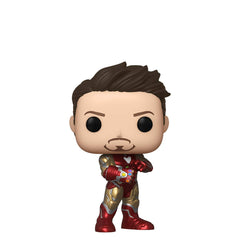 Funko Pop! Marvel Tony Stark gauntlet figure enhances display for collectors.