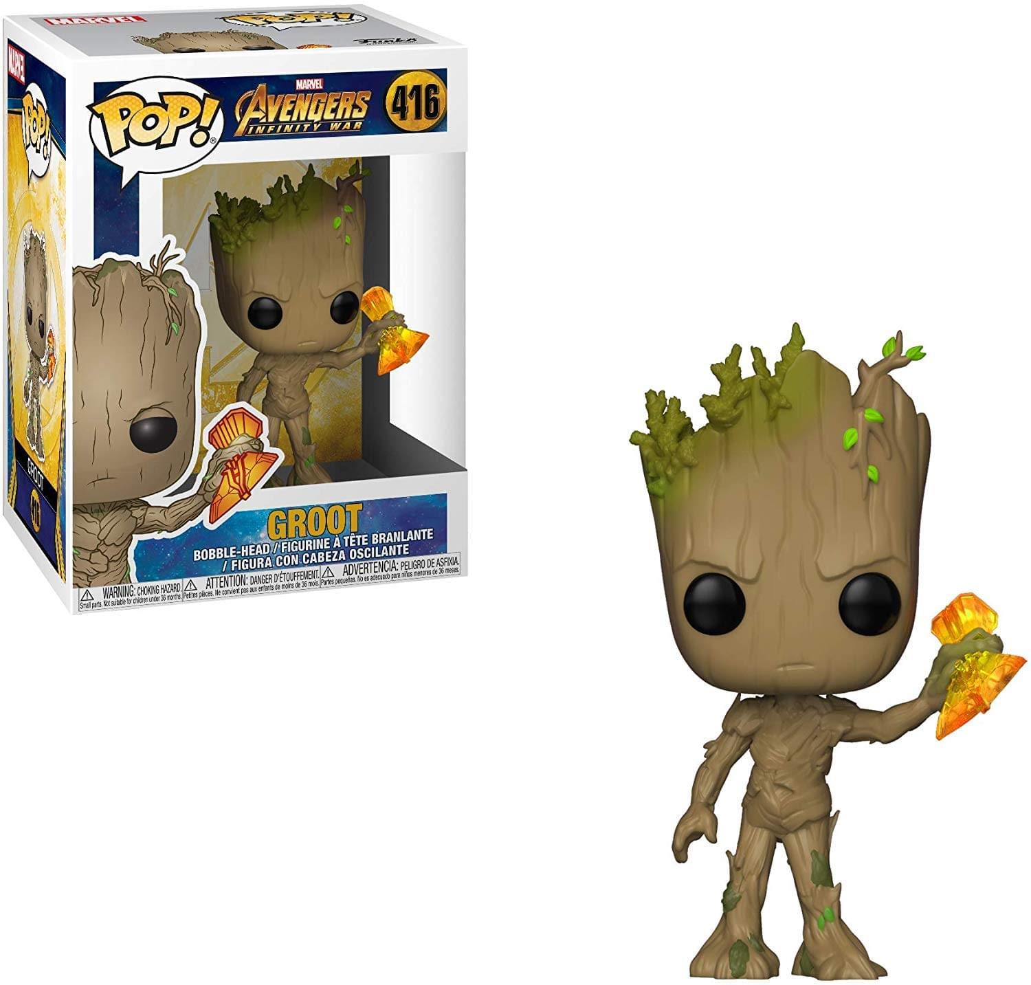 Funko POP! Groot with Stormbreaker figure in a display-ready pose for shelves.