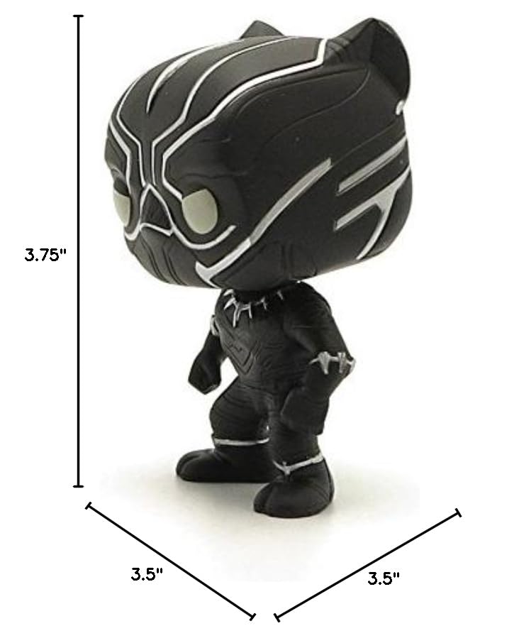 Funko Pop Marvel Black Panther angled pose for dynamic display.