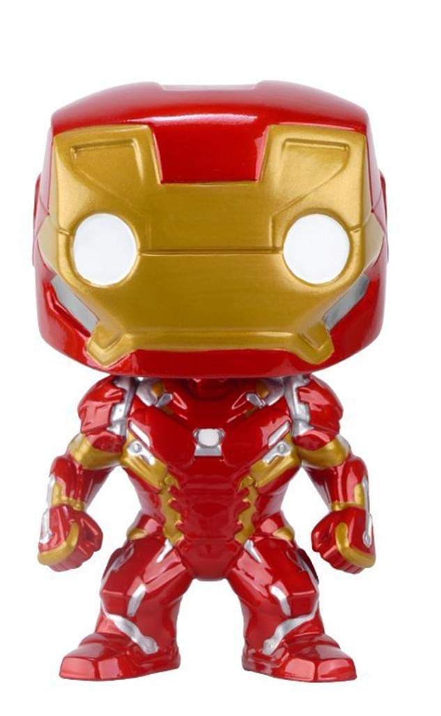 Funko Pop Marvel Captain America Civil War Iron Man figurine packaging, perfect for gift-ready shelf.