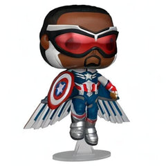 Funko Pop Marvel Captain America Sam Wilson 817 side view ideal for shelf display