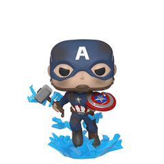 Funko Pop Marvel Endgame Captain America display box for shelving.