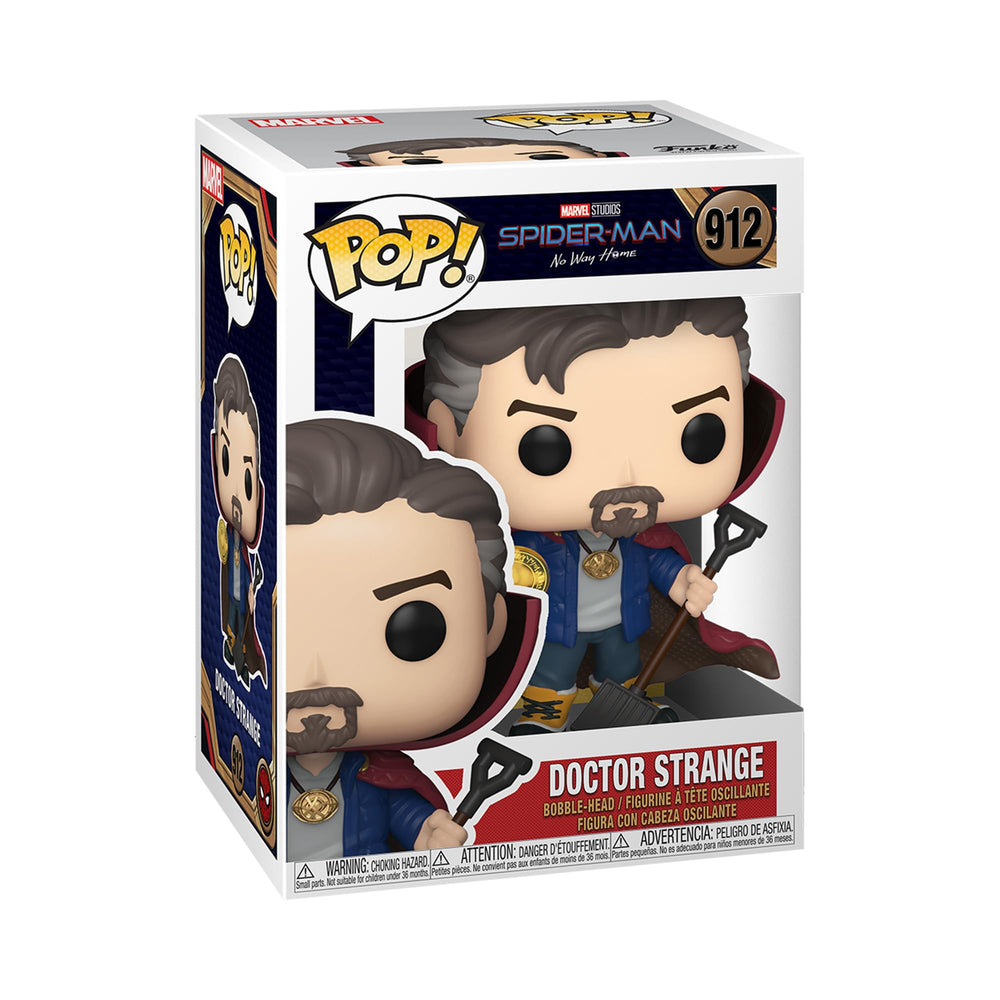 Funko Pop Marvel Doctor Strange bobble-head for display in your Spider-Man No Way Home collection.