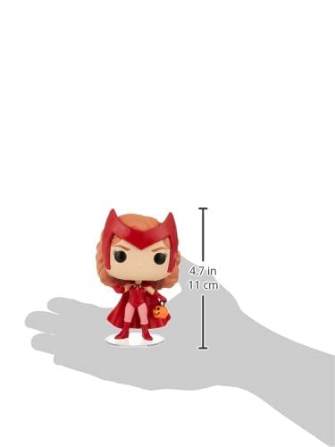 Funko Pop! Marvel WandaVision Halloween Wanda bobblehead adds playful charm to shelves.
