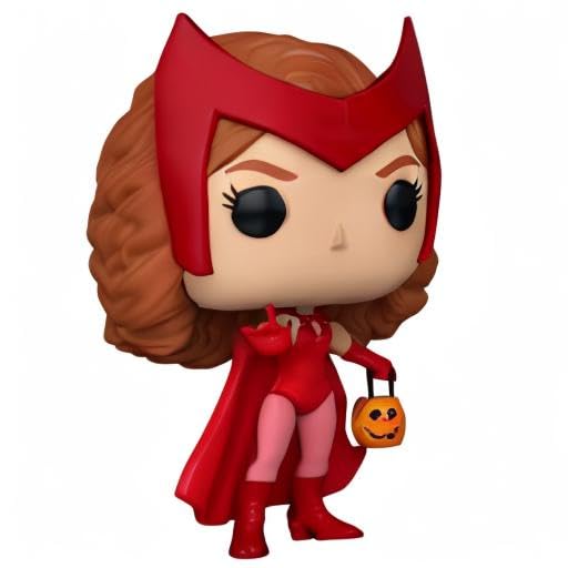 Funko Pop! Marvel WandaVision Halloween Wanda collectible pose enhances Marvel shelf appeal.