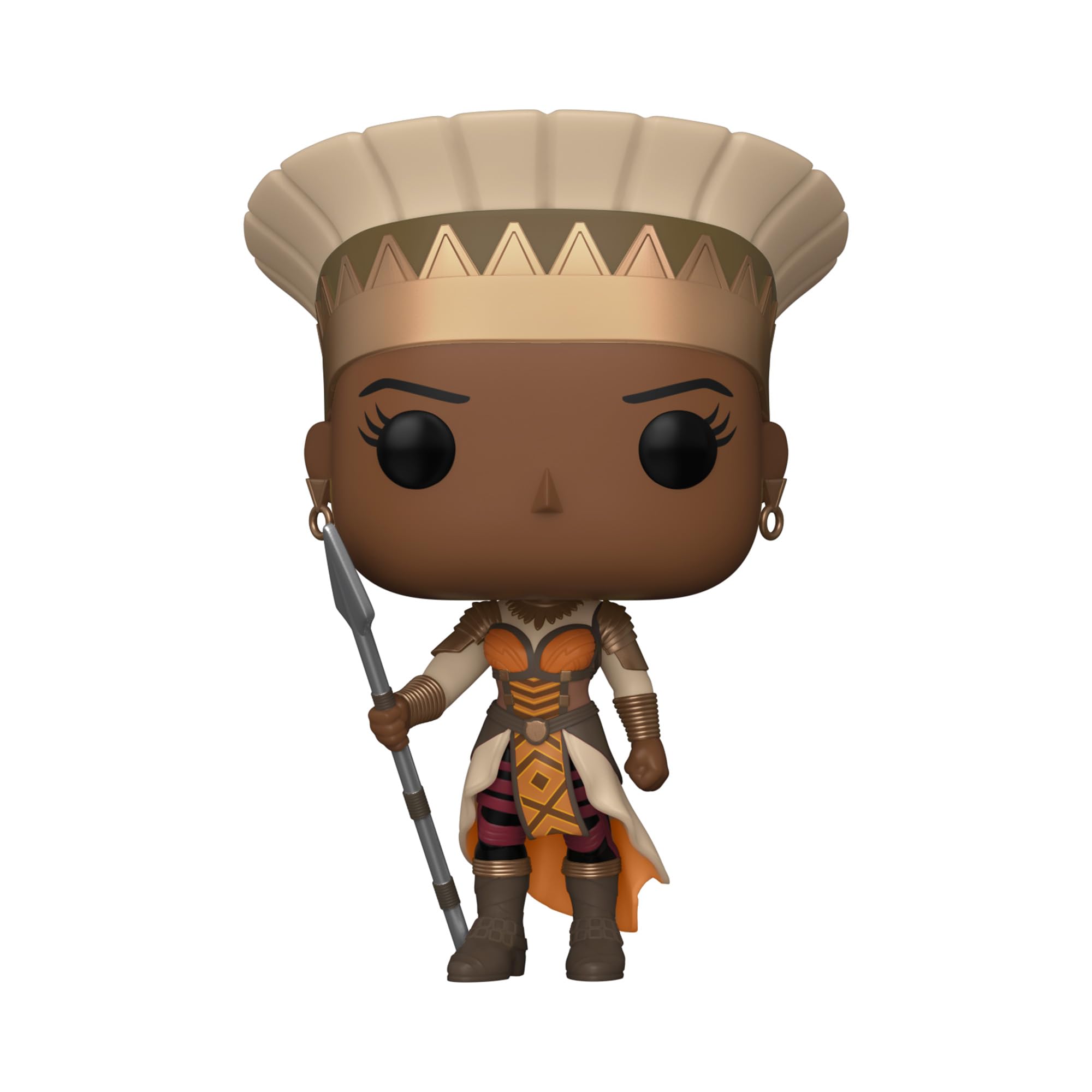 Funko Pop Marvel What If Queen General Ramonda dynamic pose for desk display.