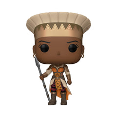 Funko Pop Marvel What If Queen General Ramonda dynamic pose for desk display.