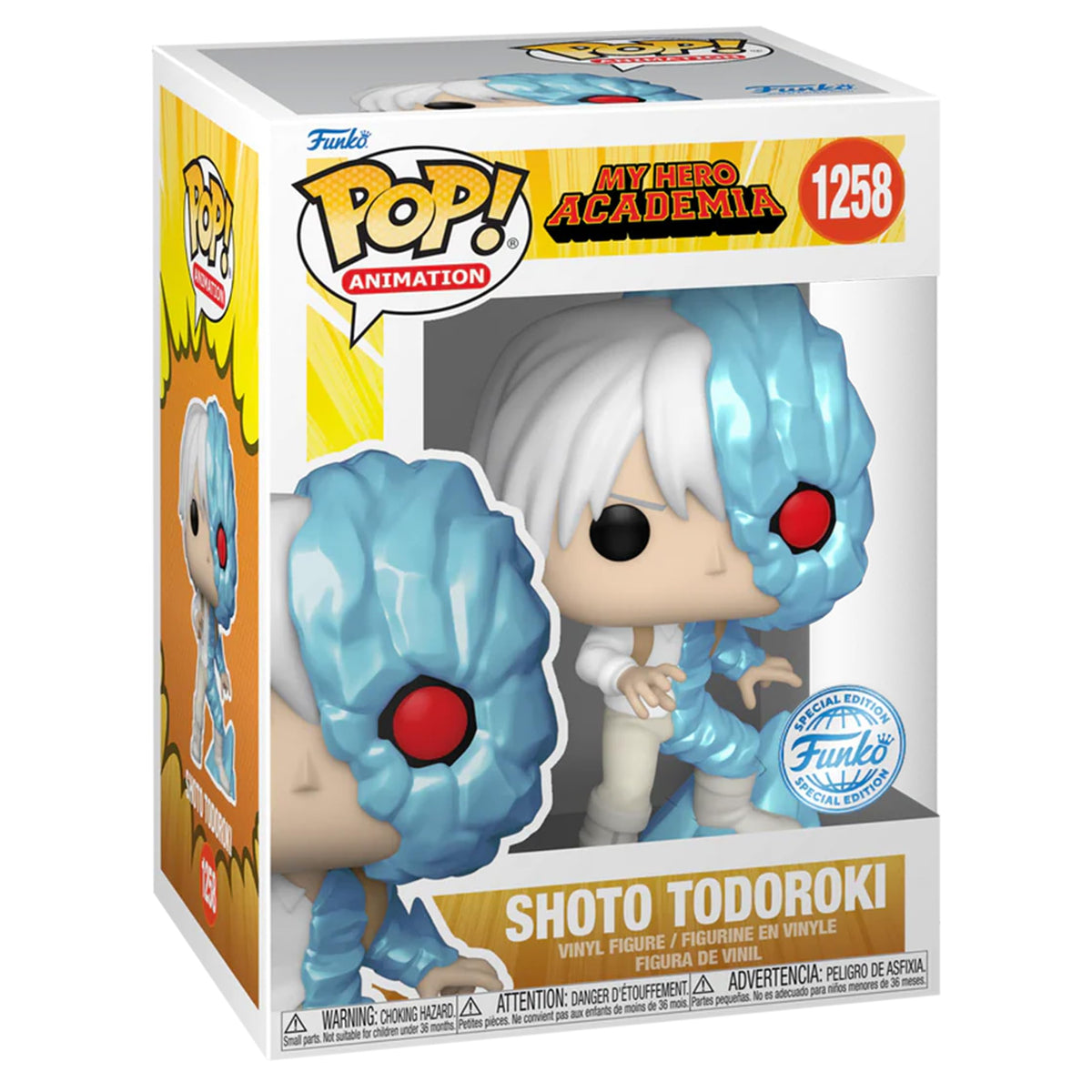 Funko Pop MHA Ice Todoroki first appearance figure, ideal for shelf display.