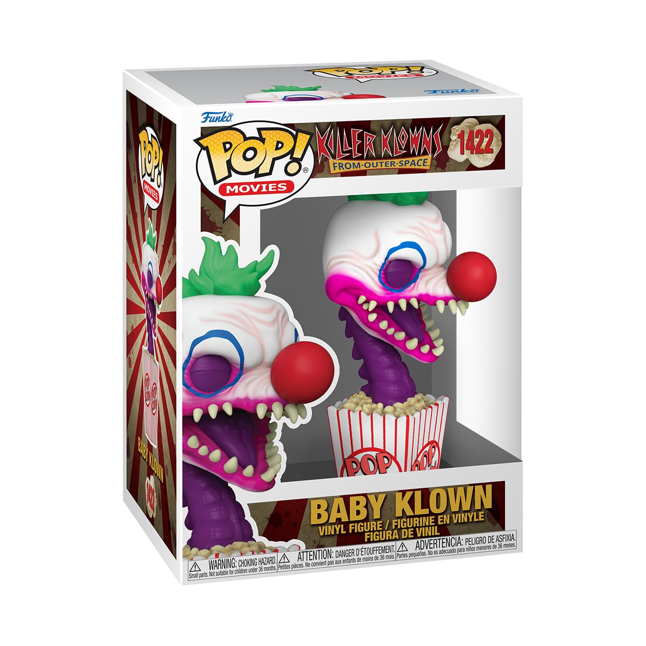 Funko Pop! Movies KKOS Baby Klown, side view, great shelf standout for fans