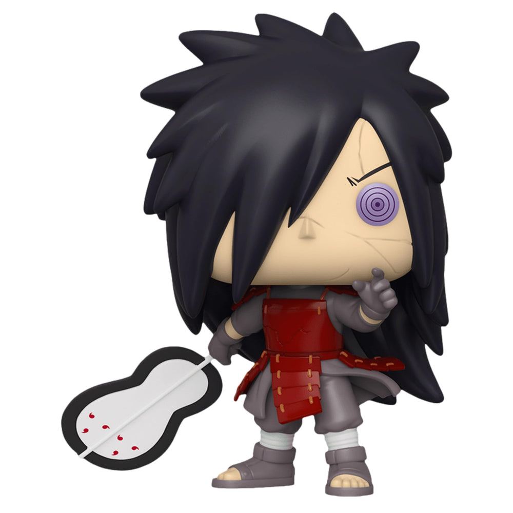 Madara Uchiha battle-ready pose highlights dynamic character on your shelf.