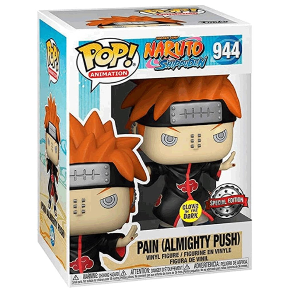 Funko Pop Naruto Pain Almighty Push glow-exclusive figure for display and collection