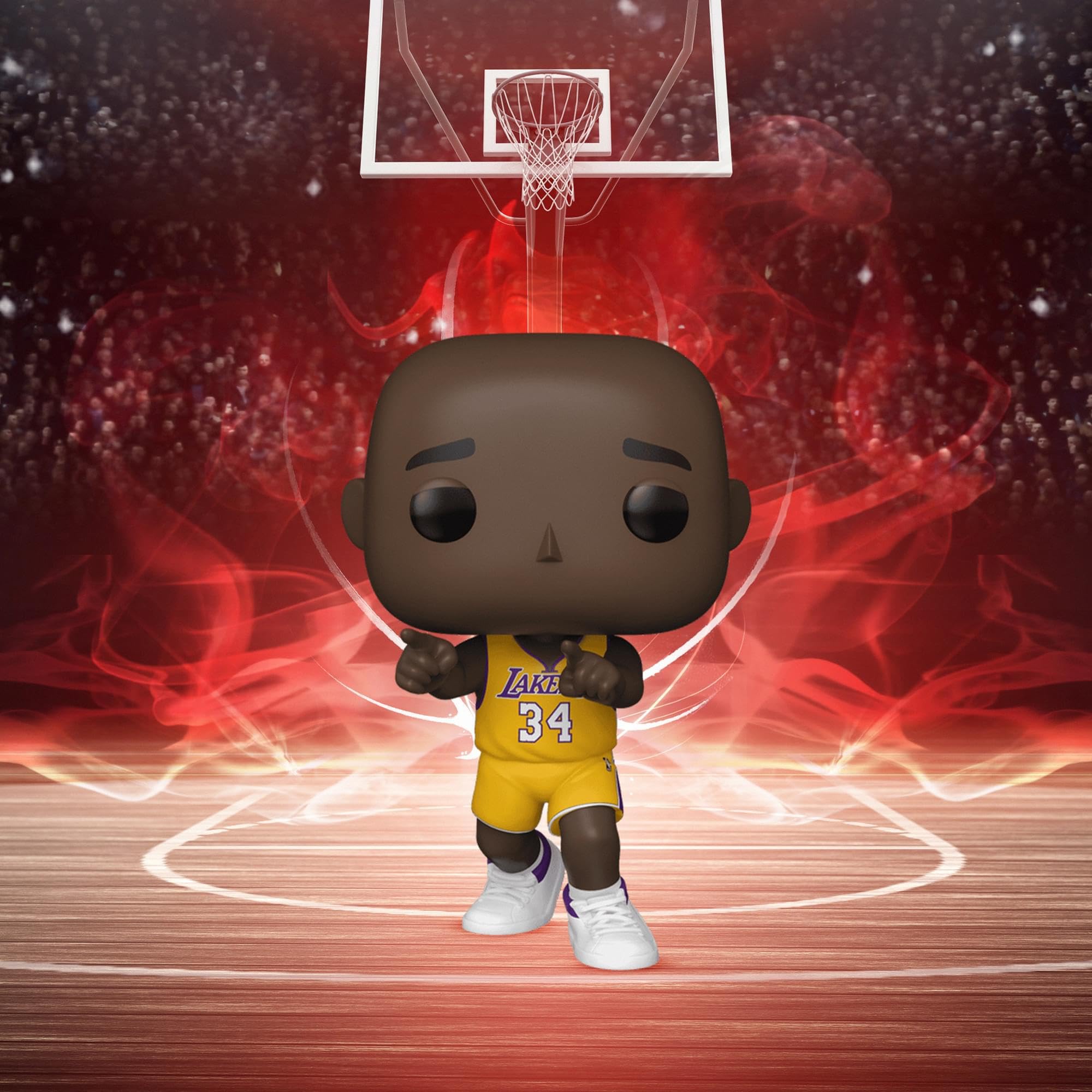 Funko Pop NBA Lakers Shaq side view, ideal for collectors’ displays.