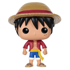 Funko Pop One Piece Luffy figure side profile for shelf display