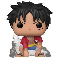 Closeup of vibrant colors and meticulous details on Luffy Gear Two Funko figure.