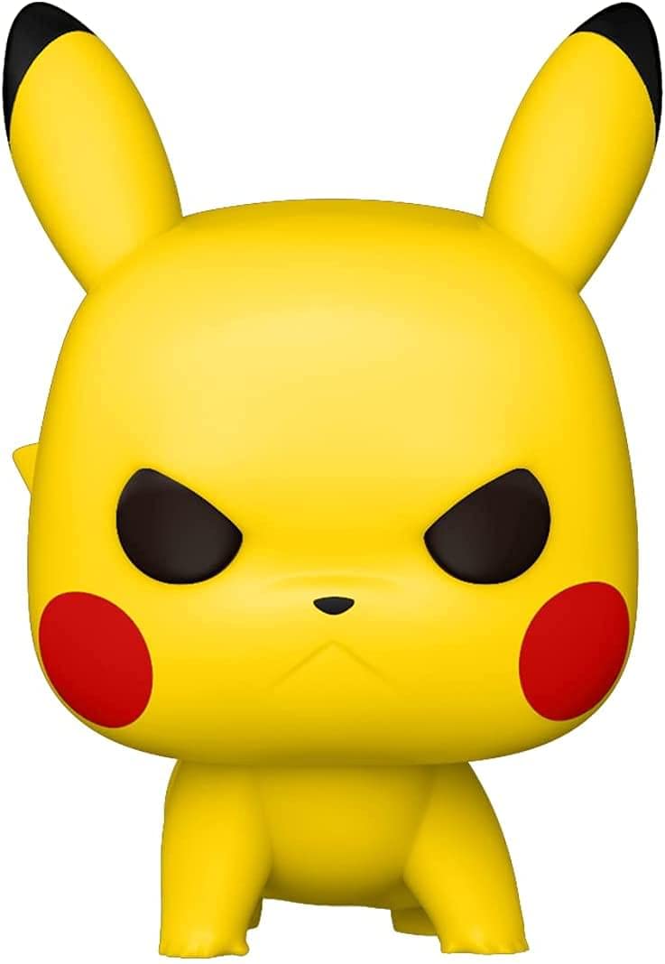Close-up of Funko Pikachu vinyl detail with vibrant colors
