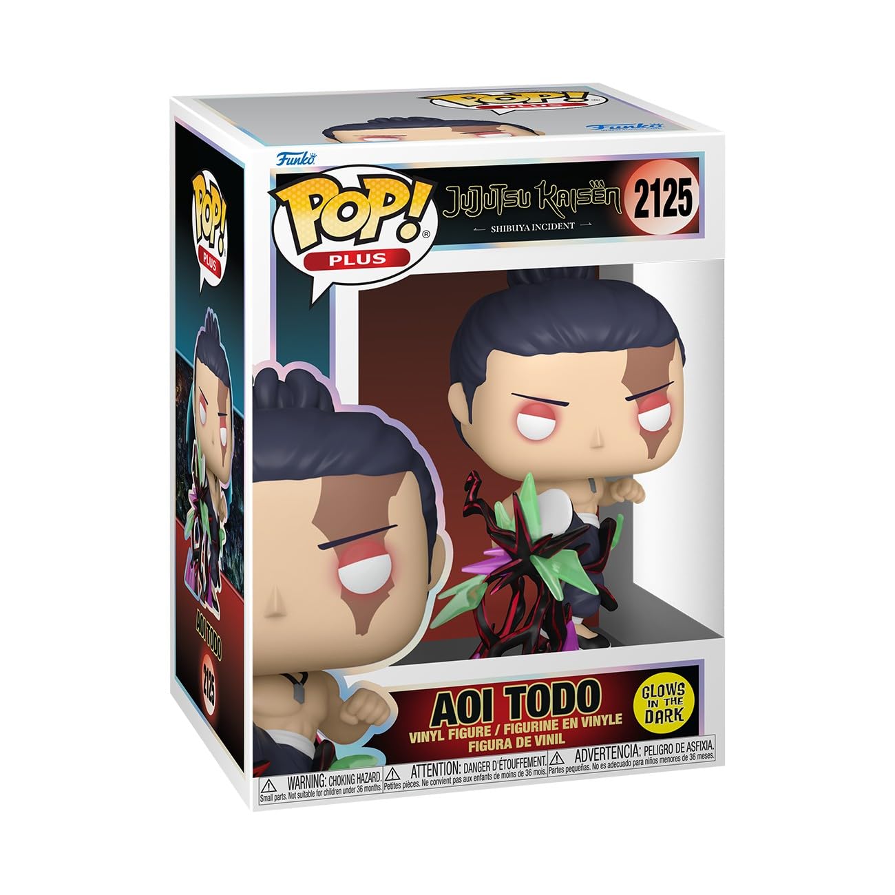 Funko Pop! Plus Aoi Todo kick figure for dynamic display on a desk.