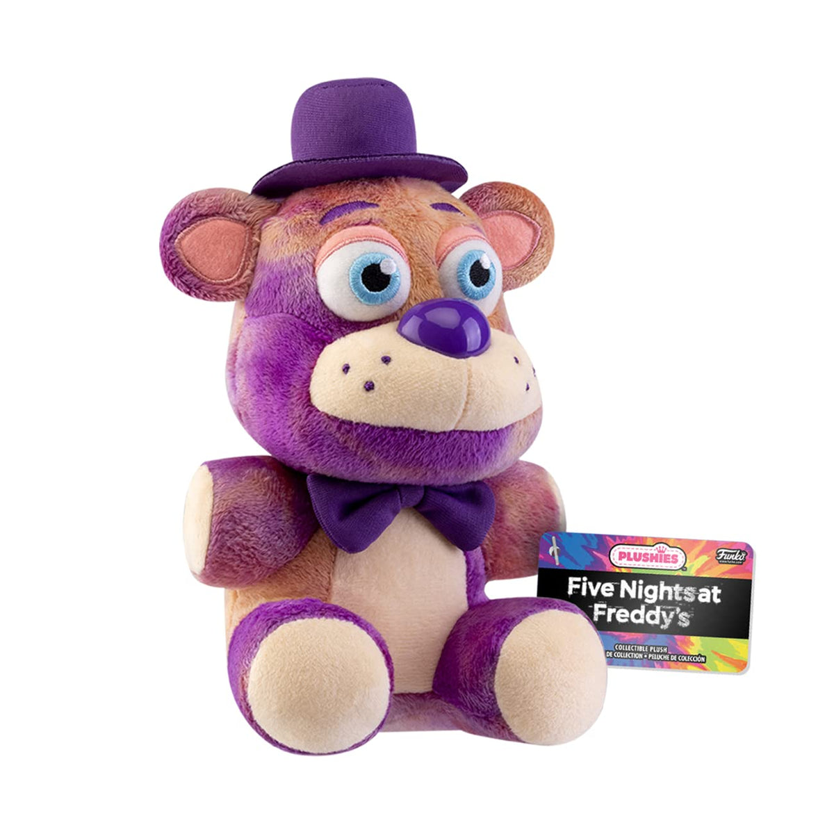 Funko Pop Plush Tie-Dye Freddy front view, vibrant collectible ready for display