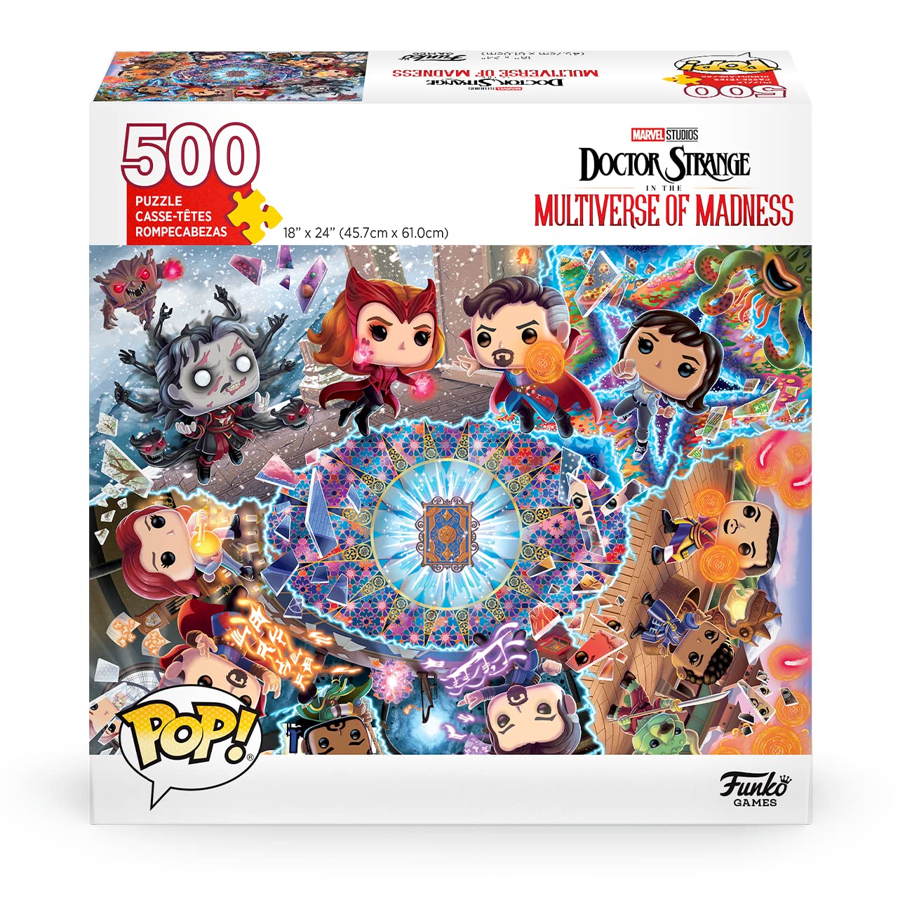 Funko Pop! Puzzle featuring Doctor Strange front artwork for enjoyable puzzling.