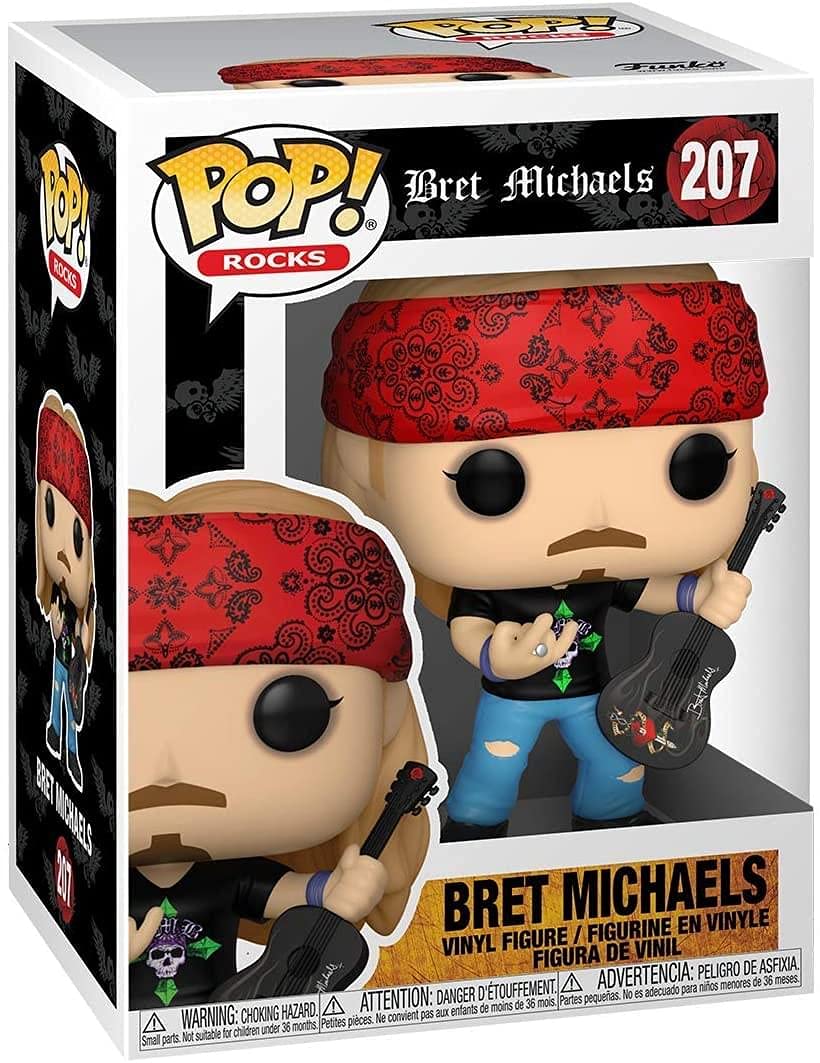 Funko Pop! Rocks Bret Michaels collectible ready for gifting to fans.