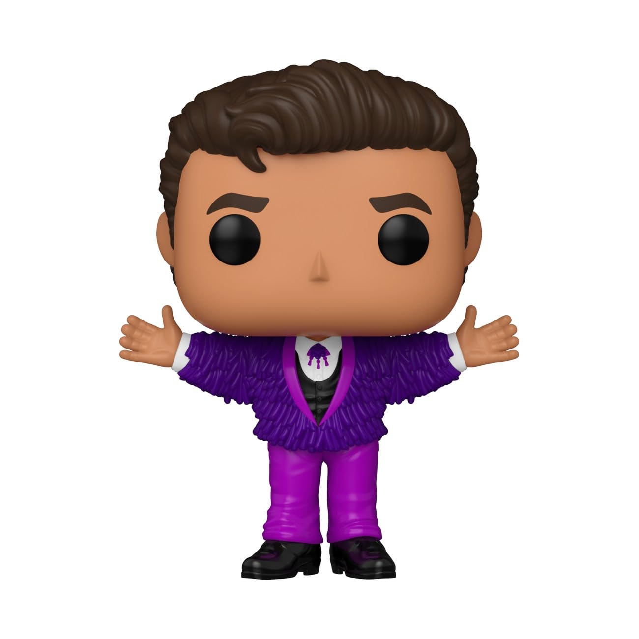 Funko Pop! Rocks Juan Gabriel purple ensemble figure enhances any music collectibles shelf.
