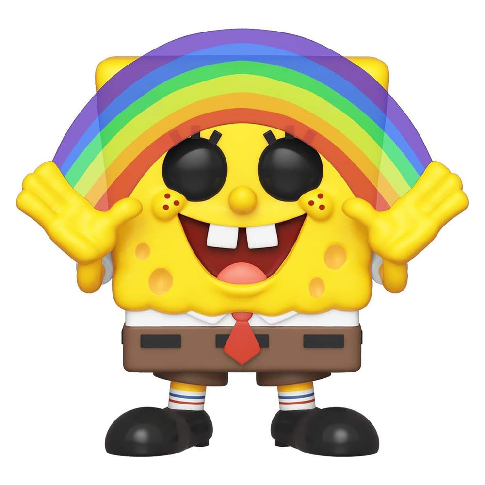 Funko Pop! Spongebob Rainbow figure on a shelf, vibrant display for fans