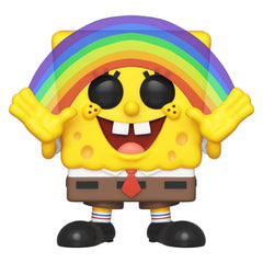 Funko Pop! Spongebob Rainbow figure on a shelf, vibrant display for fans
