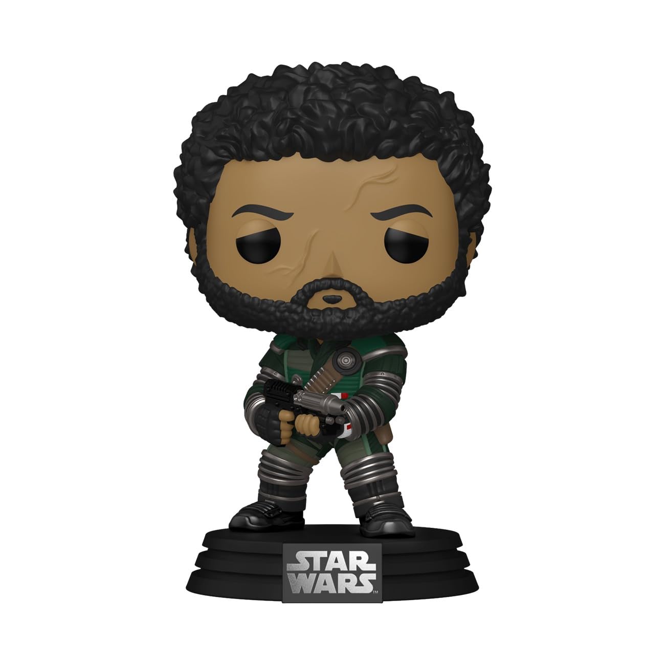 Funko Pop Star Wars Andor Saw Gerrera display perfect on desks and shelves