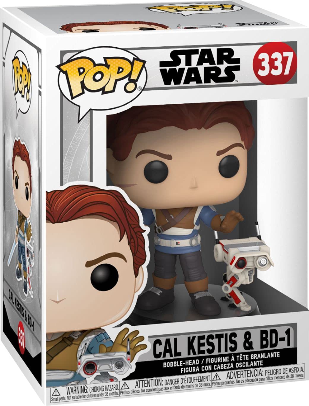 Funko Pop Star Wars Cal Kestis BD-1 detail emphasizes vibrant colors and craftsmanship.